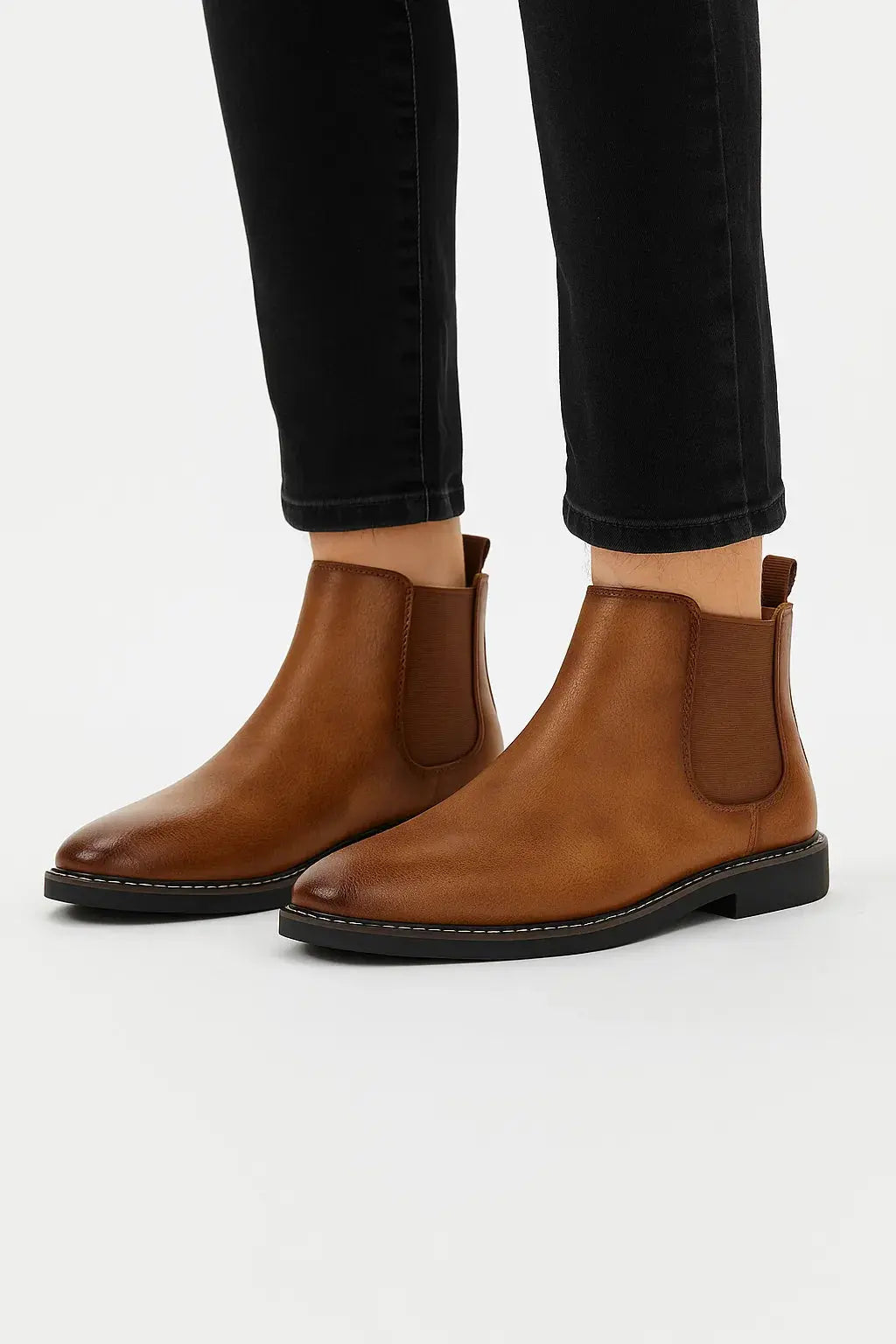 Harrington Oxford | Men's Chelsea Boots Synthetic Leather Retro Slip-On Comfortable Fashion Harrington Oxford