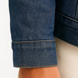 Men's Fleece Jacket Denim Thickened Winter Loose Fit