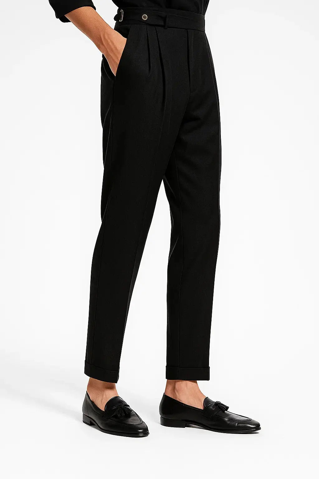 Harrington Oxford | Men's Trousers Modern Fit Cotton Elegant with Folds Harrington Oxford