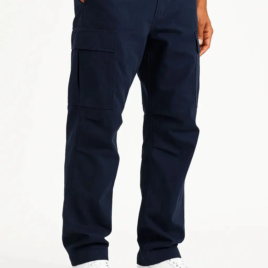 Harrington Oxford | Men's Overalls Cotton Loose Fit Tactical Pants with Elastic Waist Harrington Oxford