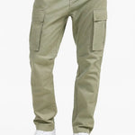 Harrington Oxford | Men's Overalls Cotton Loose Fit Tactical Pants with Elastic Waist Harrington Oxford