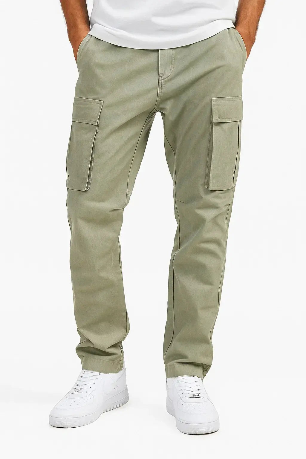 Harrington Oxford | Men's Overalls Cotton Loose Fit Tactical Pants with Elastic Waist Harrington Oxford