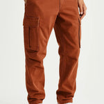 Harrington Oxford | Men's Overalls Cotton Loose Fit Tactical Pants with Elastic Waist Harrington Oxford