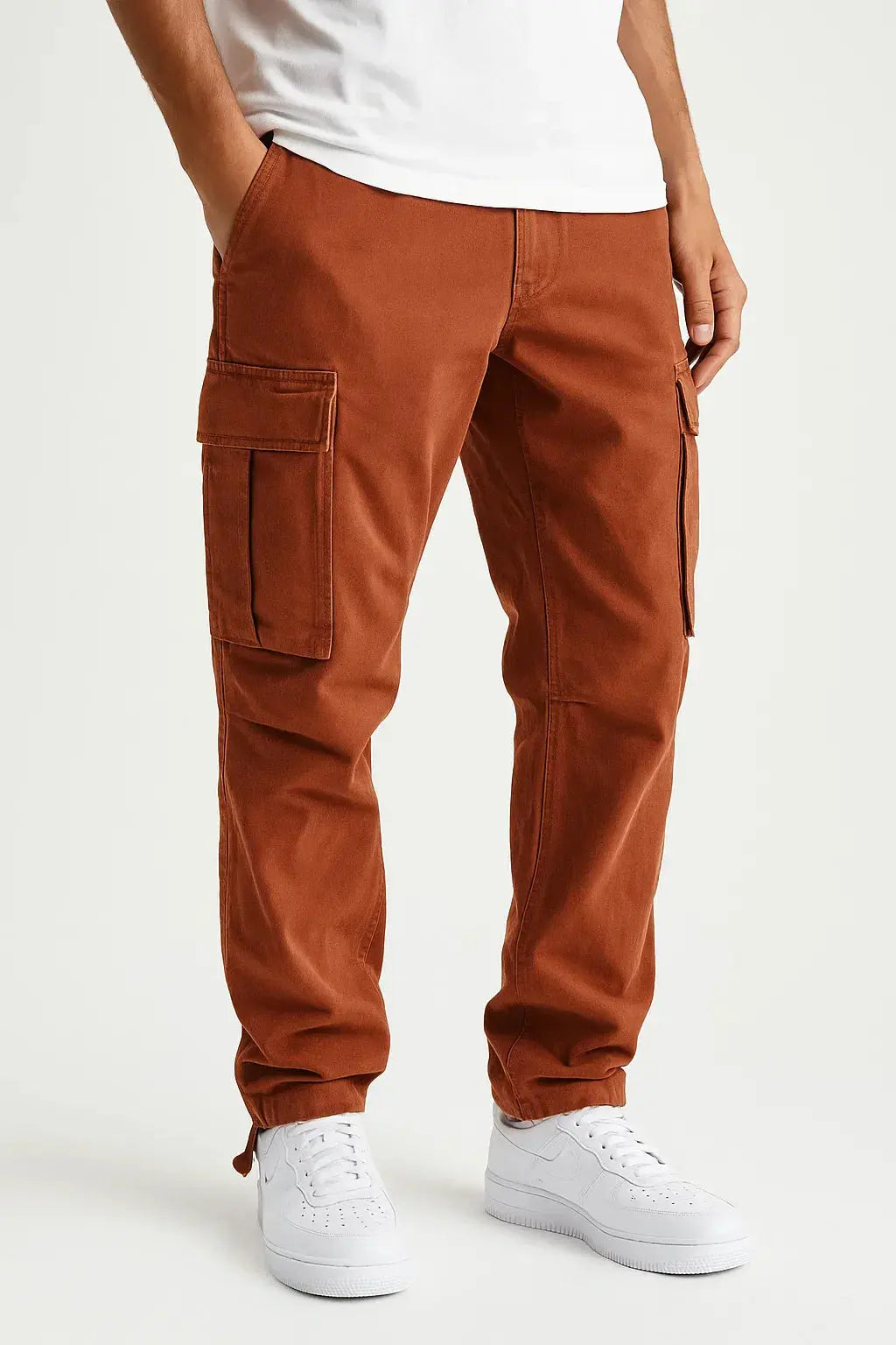 Harrington Oxford | Men's Overalls Cotton Loose Fit Tactical Pants with Elastic Waist Harrington Oxford