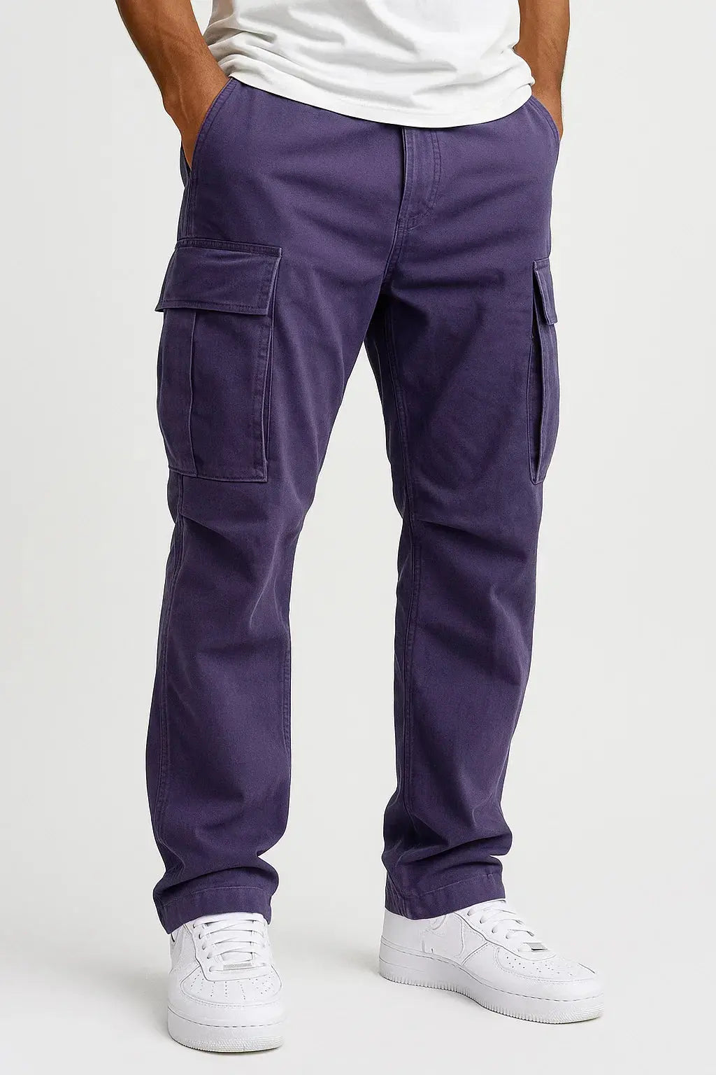 Harrington Oxford | Men's Overalls Cotton Loose Fit Tactical Pants with Elastic Waist Harrington Oxford