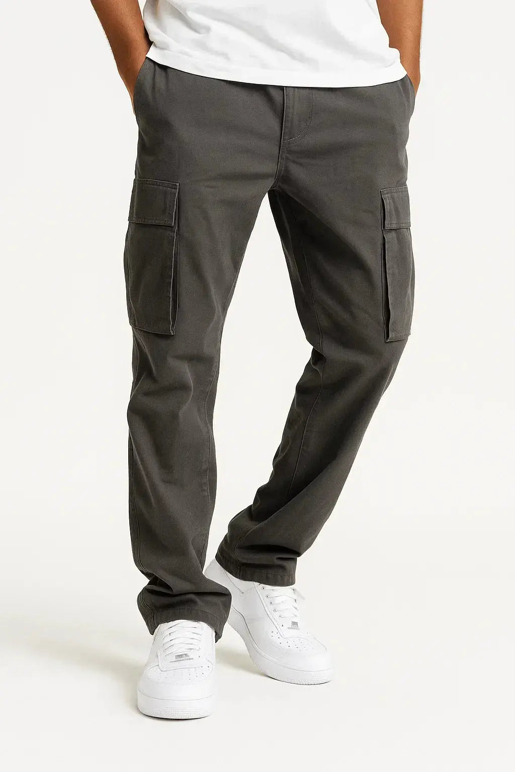 Harrington Oxford | Men's Overalls Cotton Loose Fit Tactical Pants with Elastic Waist Harrington Oxford