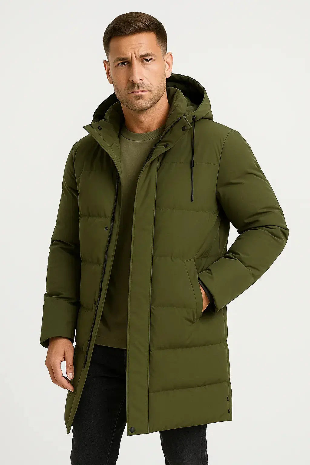 Harrington Oxford | Men's Waterproof Puffer Jacket Insulated Black Harrington Oxford