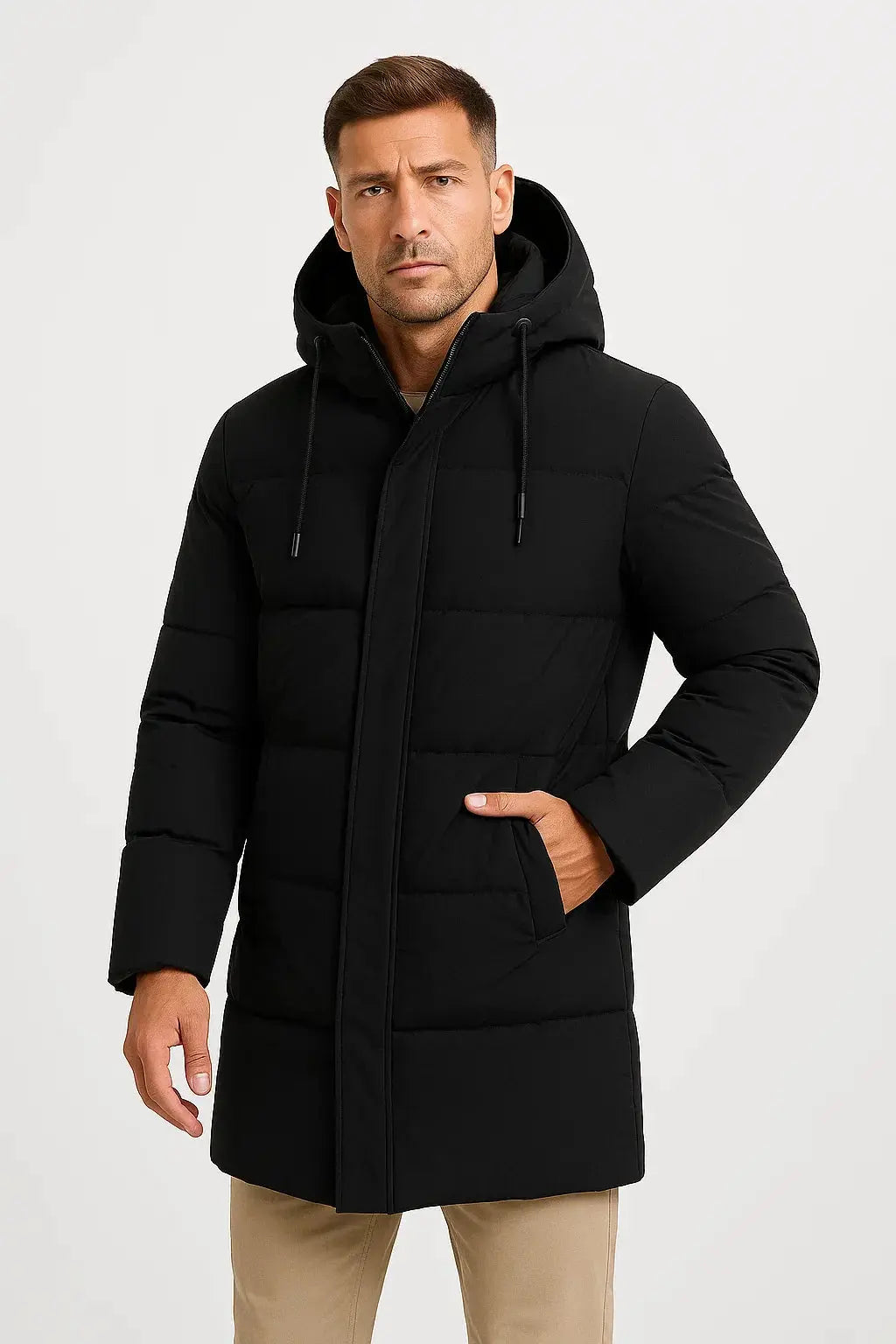 Harrington Oxford | Men's Waterproof Puffer Jacket Insulated Black Harrington Oxford