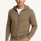 Men's Cardigan Merino Wool Hooded Thick Knit Jacket