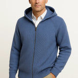 Men's Cardigan Merino Wool Hooded Thick Knit Jacket
