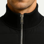 Harrington Oxford | Men's Jacket Hybrid Quilted Knitted Sleeves Polyester Cotton Harrington Oxford