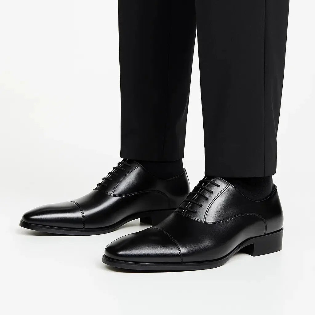 Harrington Oxford | Men's Black Dress Shoes Leather Derby Formal Business Wedding Harrington Oxford