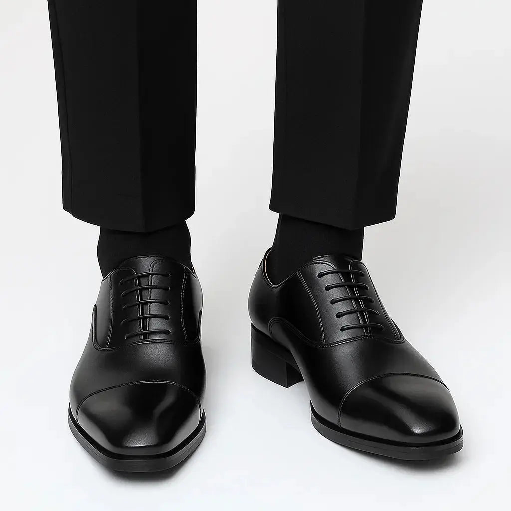 Harrington Oxford | Men's Black Dress Shoes Leather Derby Formal Business Wedding Harrington Oxford