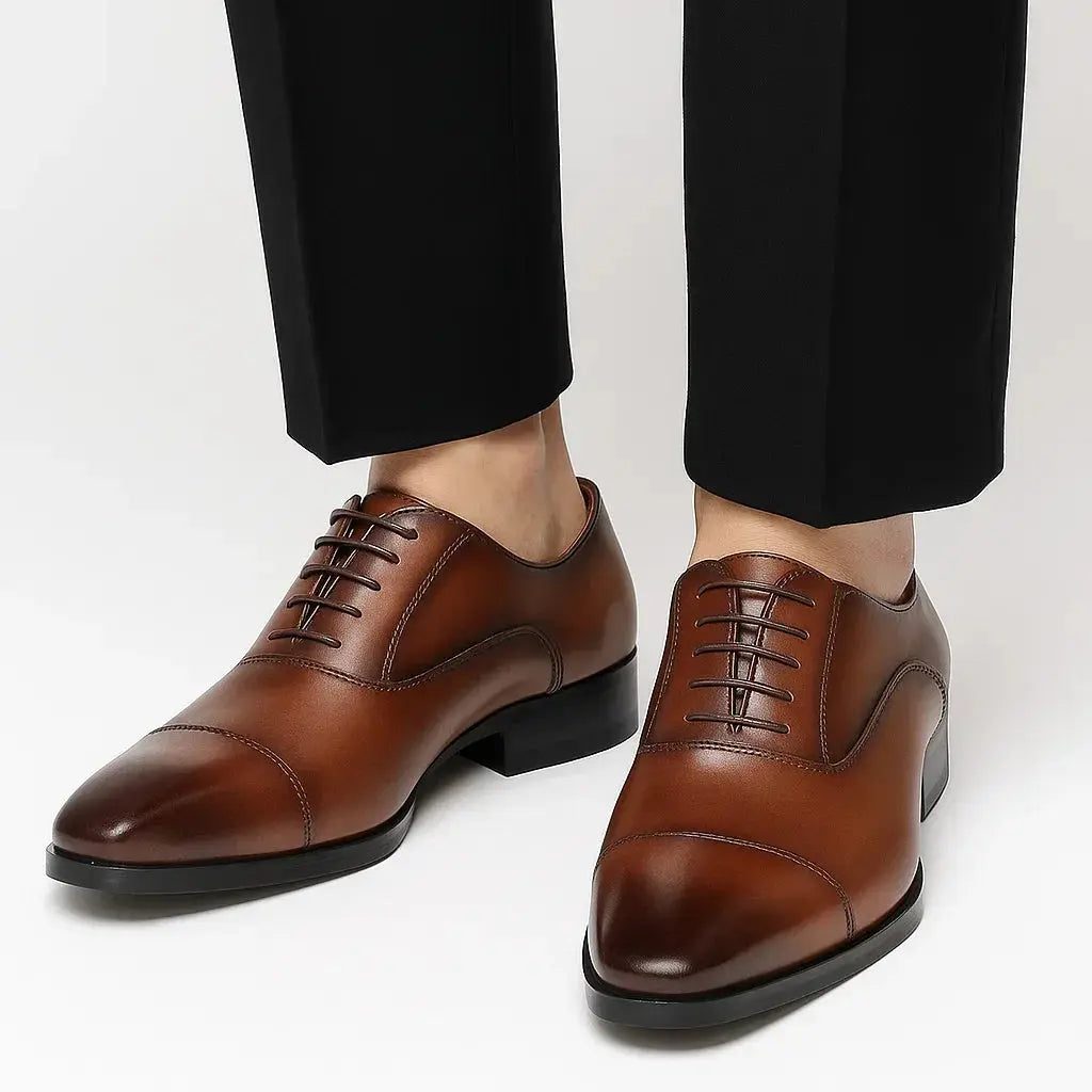Harrington Oxford | Men's Black Dress Shoes Leather Derby Formal Business Wedding Harrington Oxford