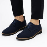Men's Oxford Shoes Suede Leather Lace-Up Business Casual