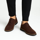 Men's Oxford Shoes Suede Leather Lace-Up Business Casual