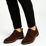 Men's Oxford Shoes Suede Leather Lace-Up Business Casual