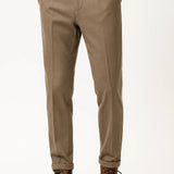 Men's Trousers Wool Blend Structured Fit Slim Tapered Leg