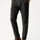 Men's Trousers Wool Blend Structured Fit Slim Tapered Leg