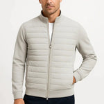 Harrington Oxford | Men's Jacket Hybrid Quilted Knitted Sleeves Polyester Cotton Harrington Oxford