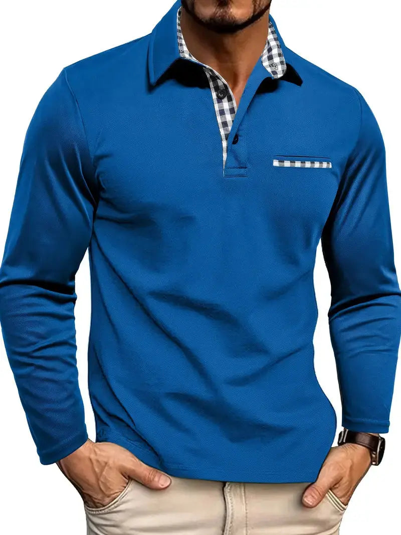 Harrington Oxford | Men’s Long Sleeve Summer Polo Shirt Harrington Oxford