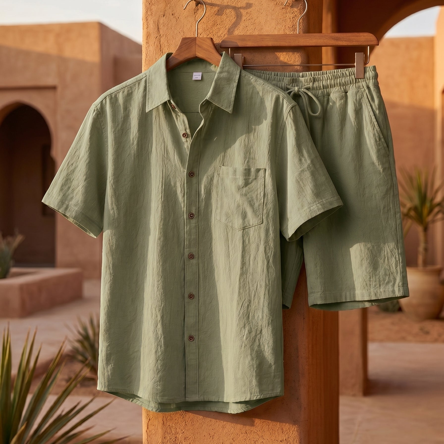 Harrington Oxford | Shirt And Shorts Set For Men