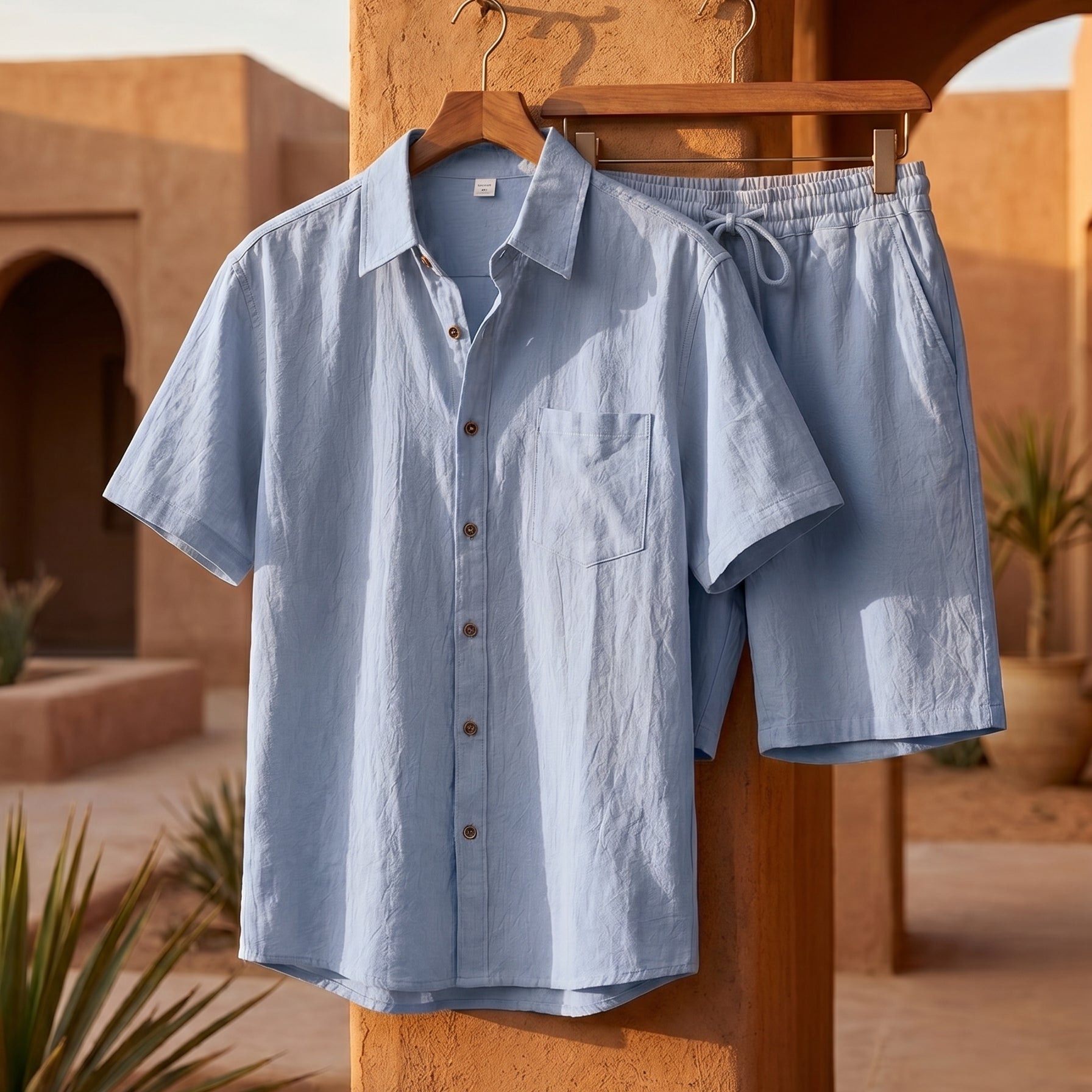 Harrington Oxford | Shirt And Shorts Set For Men