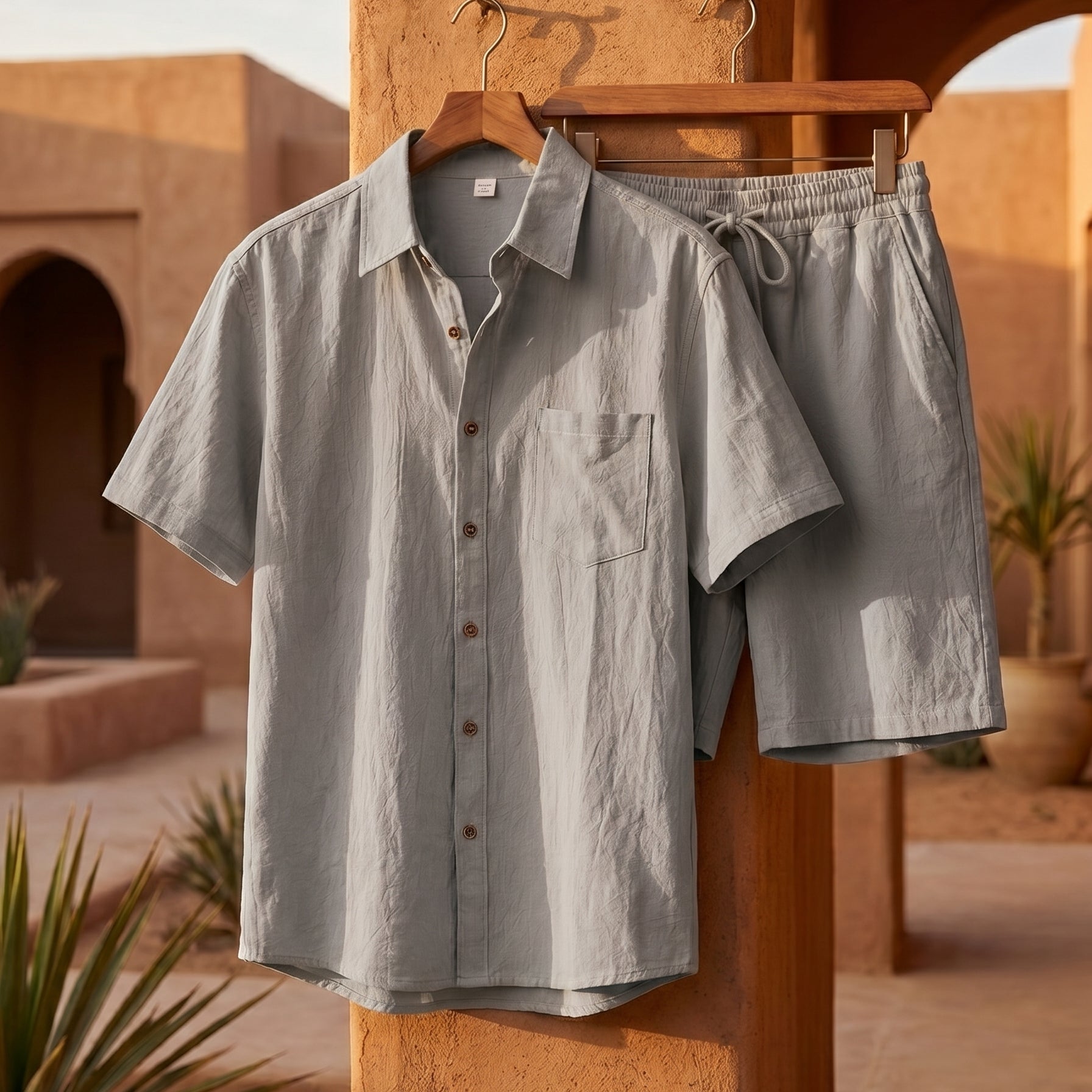 Harrington Oxford | Shirt And Shorts Set For Men