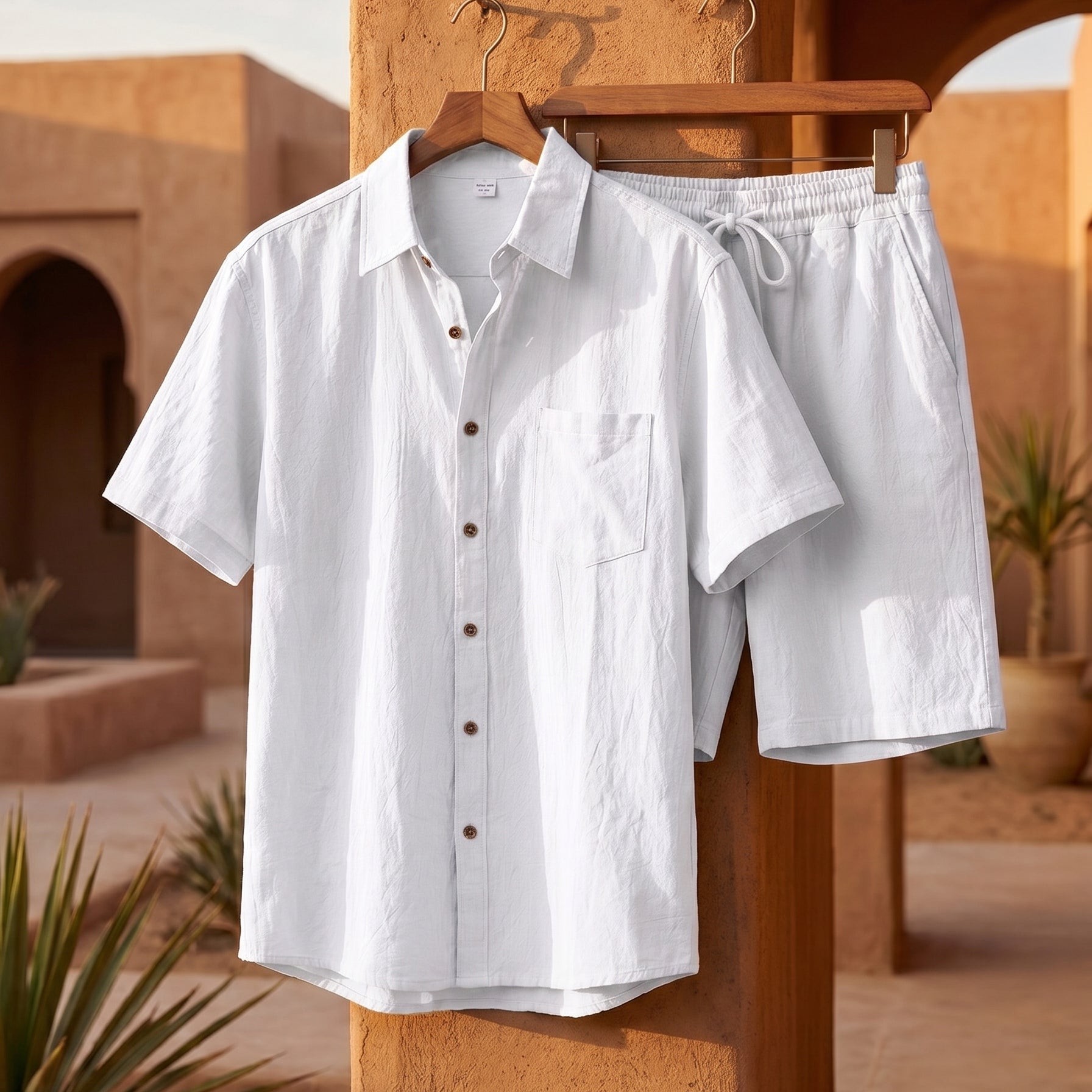 Harrington Oxford | Shirt And Shorts Set For Men