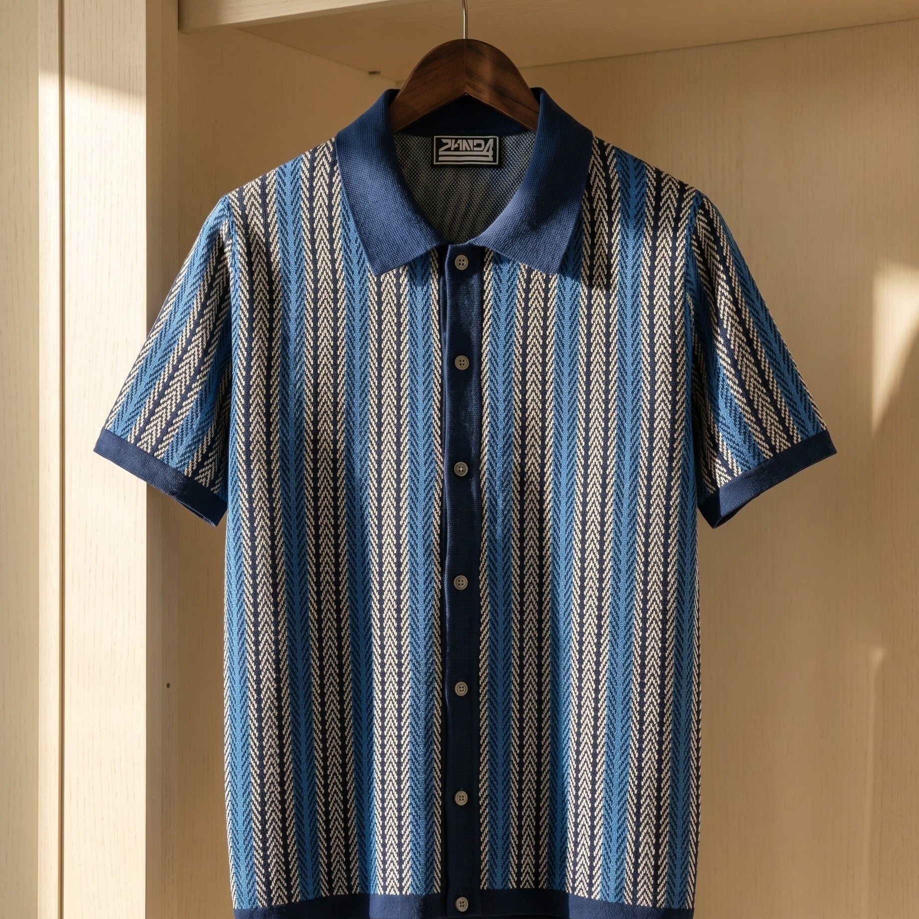Harrington Oxford | Knitted Button Polo Shirt For Men