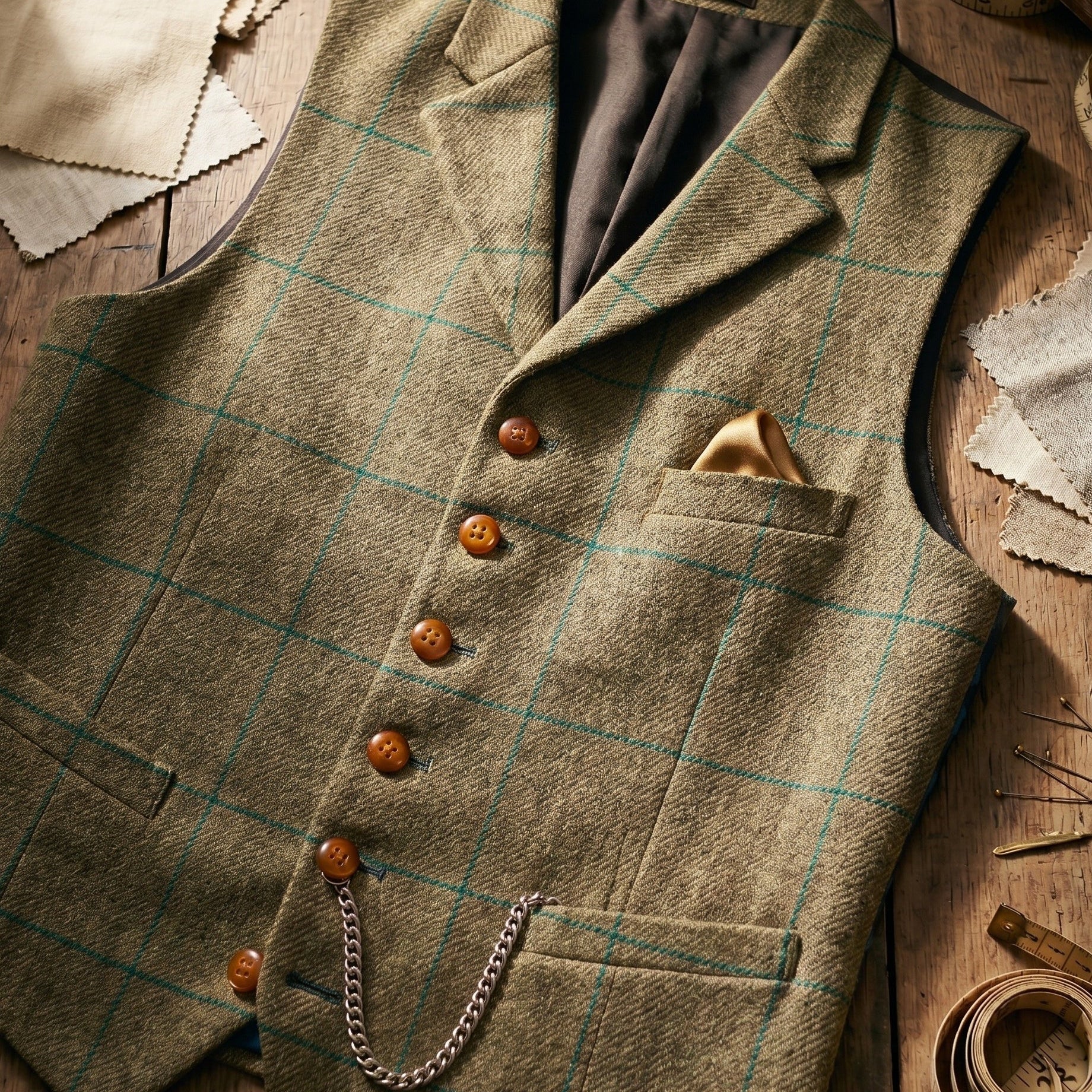 Harrington Oxford | Tweed Waistcoat For Men