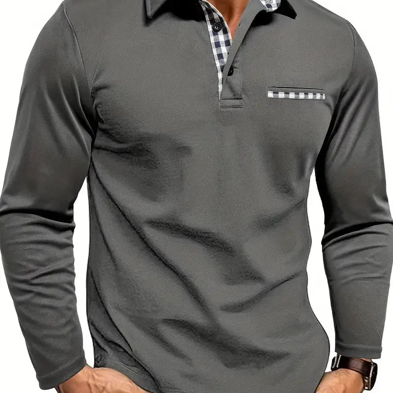 Harrington Oxford | Men’s Long Sleeve Summer Polo Shirt Harrington Oxford