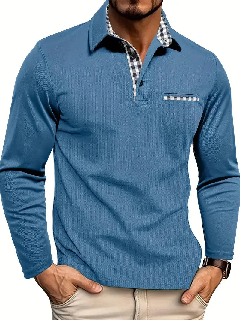 Harrington Oxford | Men’s Long Sleeve Summer Polo Shirt Harrington Oxford