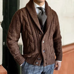 Harrington Oxford | Men’s Shawl Collar Cable Knit Sweater Harrington Oxford