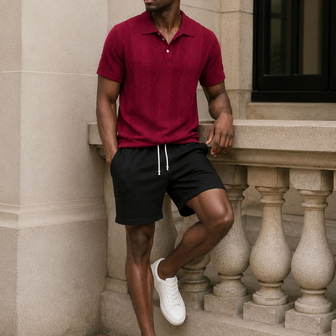 JACQUARD SHORT SET FOR MEN