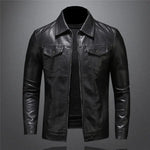 Harrington Oxford | Men's Leather Jacket - Classic Black Design Harrington Oxford