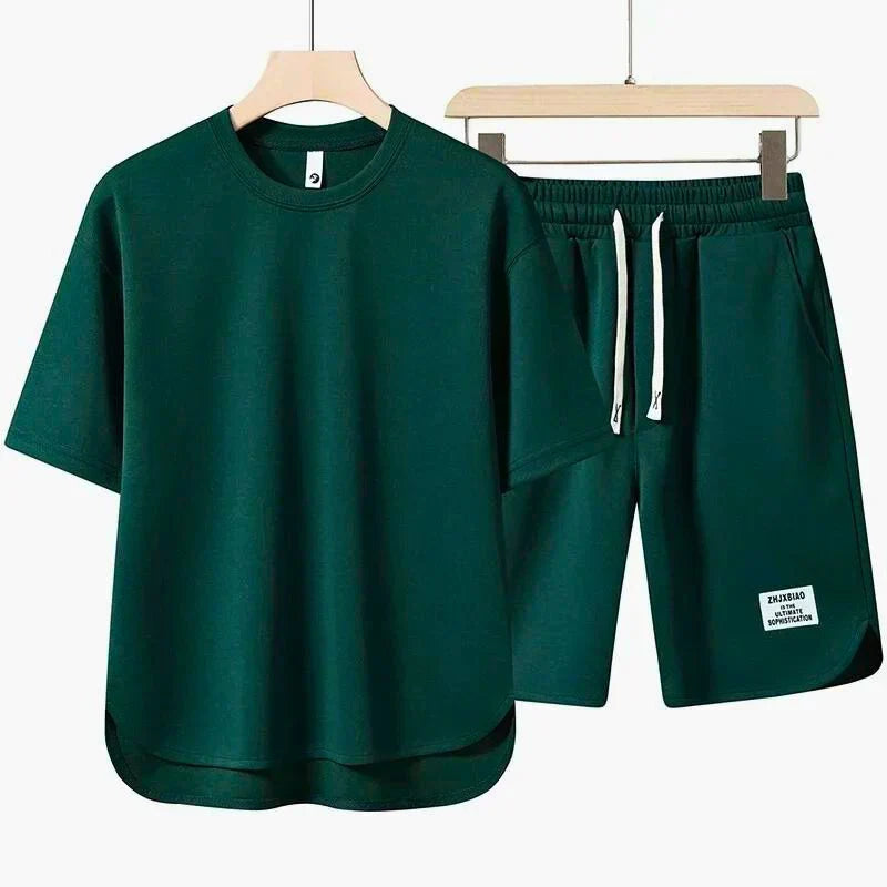 HARRINGTON OXFORD | RELAXED T-SHIRT AND DRAWSTRING SHORTS SET FOR MEN