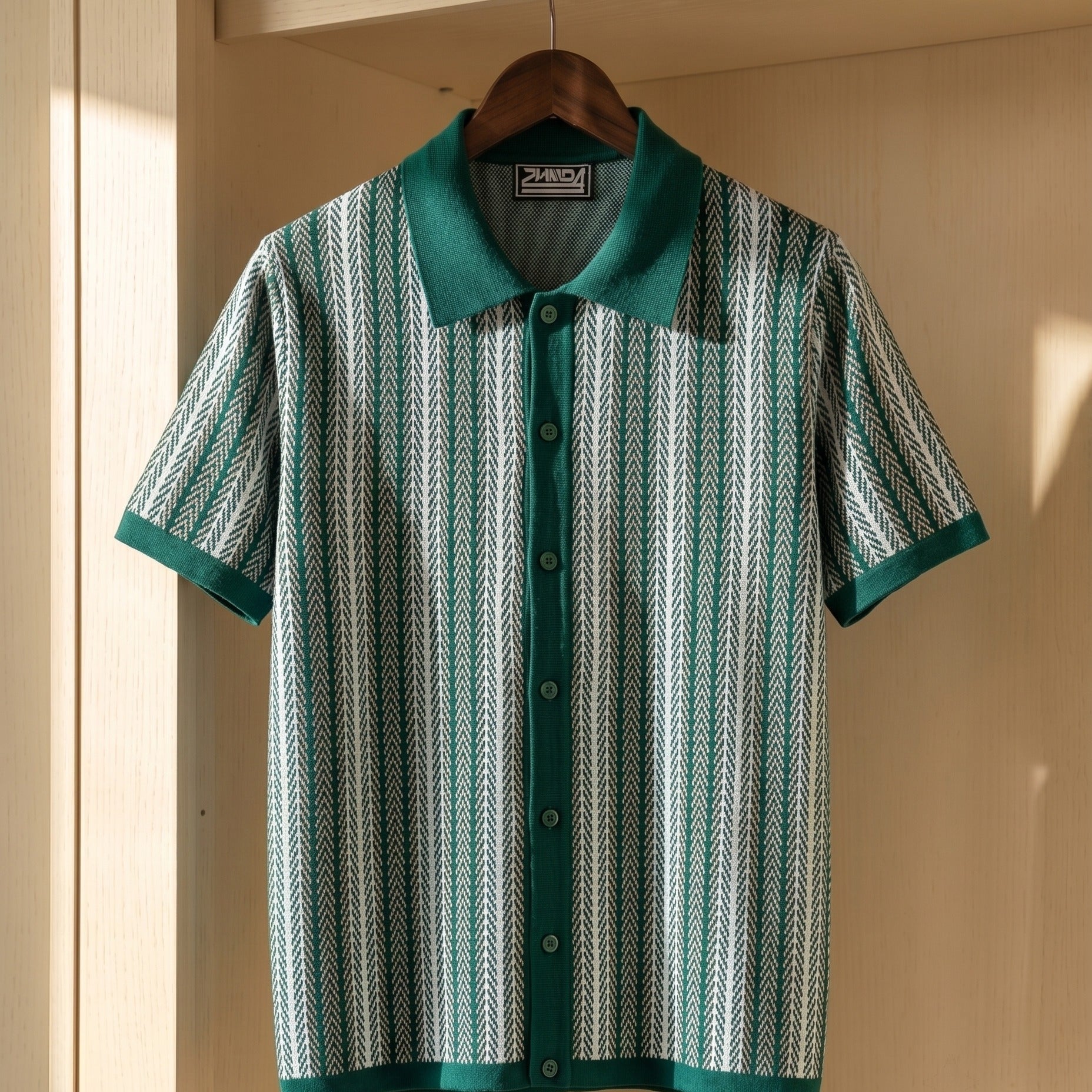Harrington Oxford | Knitted Button Polo Shirt For Men